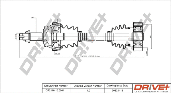 Arbre de transmission Dr!ve+ DP2110.10.0001
