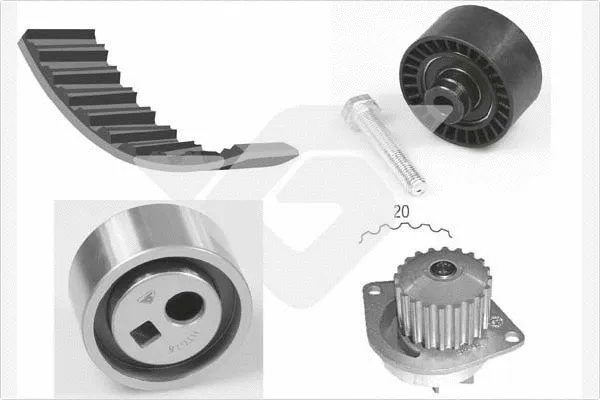 Pompe à eau + kit de courroie crantée HUTCHINSON KH 23WP17