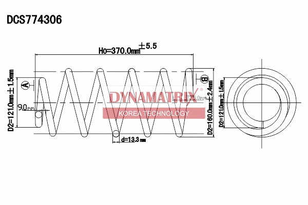 Ressort de suspension DYNAMATRIX DCS774306