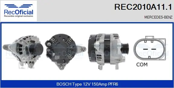 Alternateur RECOFICIAL REC2010A11.1