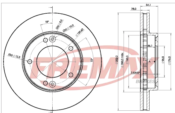 Disque de frein FREMAX BD-1712