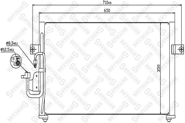 Condenseur, climatisation STELLOX 10-45100-SX