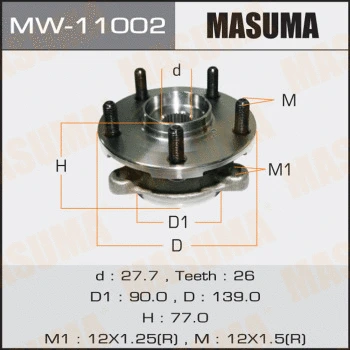 Kit de roulements de roue MASUMA MW-11002