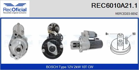Démarreur RECOFICIAL REC6010A21.1