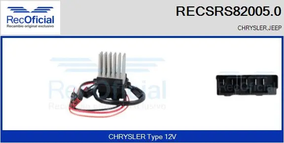 Résistance, pulseur d'air habitacle RECOFICIAL RECSRS82005.0