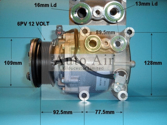 Compresseur, climatisation AUTO AIR GLOUCESTER 14-0322