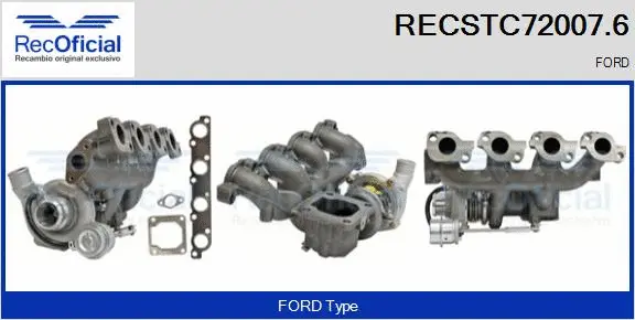 Turbocompresseur, suralimentation RECOFICIAL RECSTC72007.6