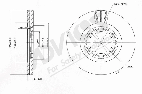 Disque de frein ADVICS-SEA E6F237