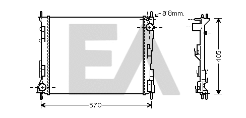 Radiateur, refroidissement du moteur EACLIMA 31R60143