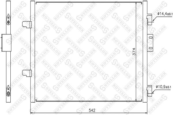 Condenseur, climatisation STELLOX 10-45196-SX