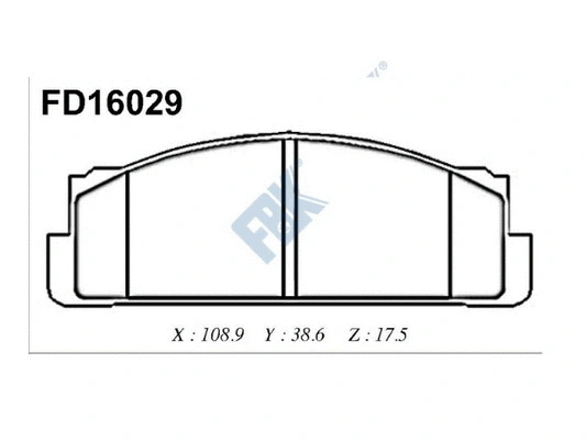 Kit de plaquettes de frein, frein à disque FBK FD16029