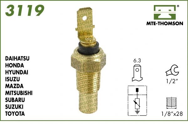 Sonde, température du liquide de refroidissement MTE-THOMSON 3119