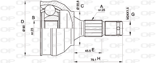 Jeu de joints, arbre de transmission OPEN PARTS CVJ5177.10