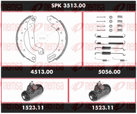 Kit de freins, freins à tambours REMSA SPK 3513.00