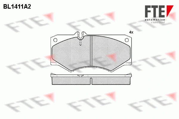 Kit de plaquettes de frein, frein à disque FTE 9010185