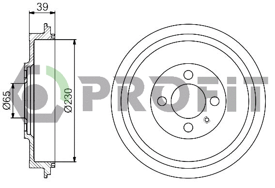 Tambour de frein PROFIT 5020-0092