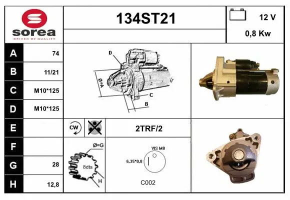 Démarreur STARTCAR 134ST21