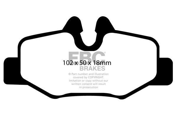 Kit de plaquettes de frein, frein à disque EBC Brakes DP21554