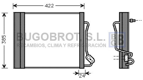 Condenseur, climatisation BUGOBROT 62-MC5001