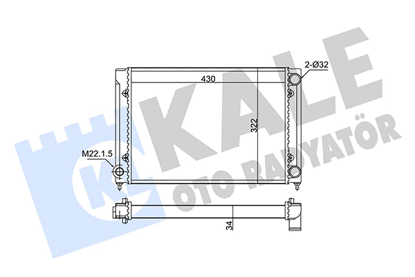 Radiateur, refroidissement du moteur KALE OTO RADYATÖR 348280