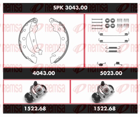 Kit de freins, freins à tambours REMSA SPK 3043.00