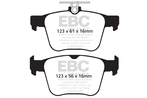 Kit de plaquettes de frein, frein à disque EBC Brakes DP32173C