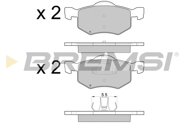 Kit de plaquettes de frein, frein à disque BREMSI BP3058