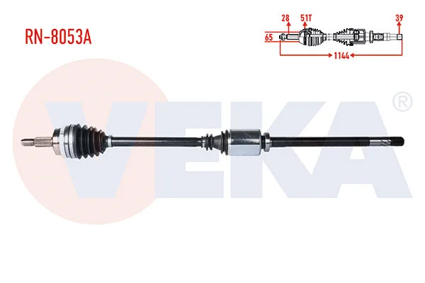 Arbre de transmission VEKA RN-8053A