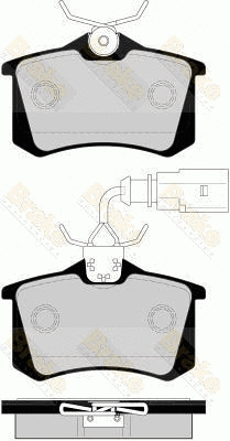 Kit de plaquettes de frein, frein à disque Brake ENGINEERING PA1563