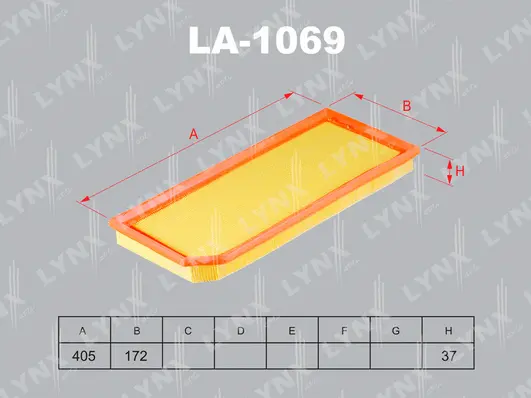 Filtre à air LYNXAUTO LA-1069