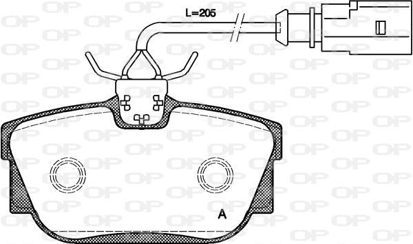Kit de plaquettes de frein, frein à disque OPEN PARTS BPA0767.01
