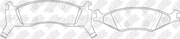 Kit de plaquettes de frein, frein à disque NiBK PN0821