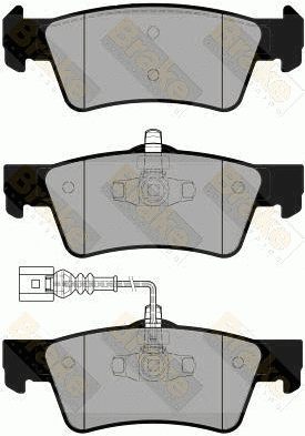 Kit de plaquettes de frein, frein à disque Brake ENGINEERING PA1863