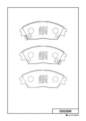 Kit de plaquettes de frein, frein à disque MK Kashiyama D5039M