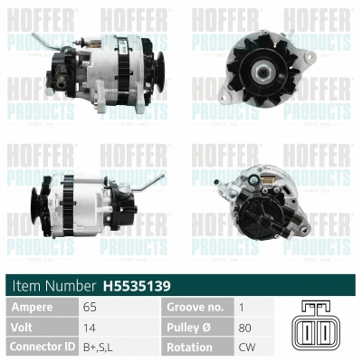 Alternateur HOFFER H5535139