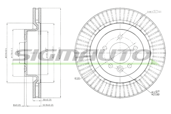 Disque de frein SIGMAUTO DBB432V