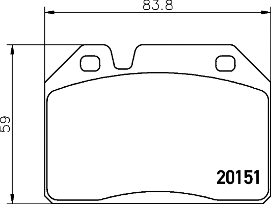 Kit de plaquettes de frein, frein à disque MINTEX MDB1023