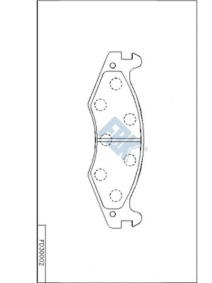 Kit de plaquettes de frein, frein à disque FBK FD30002
