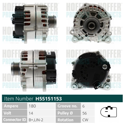 Alternateur HOFFER H55151153