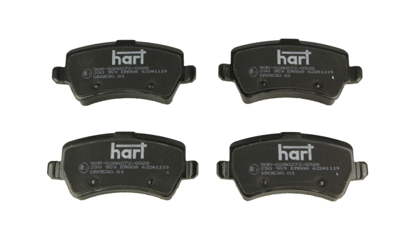 Kit de plaquettes de frein, frein à disque HART 230 959