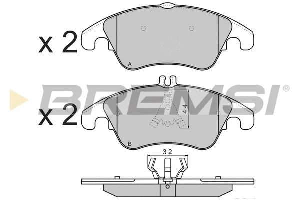 Kit de plaquettes de frein, frein à disque BREMSI BP3317