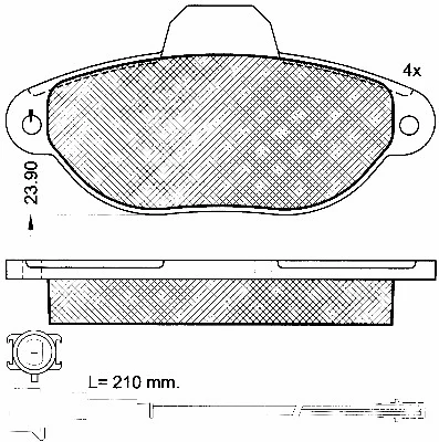Kit de plaquettes de frein, frein à disque BSF 10799