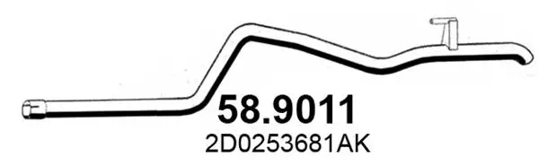 Tuyau d'échappement ASSO 58.9011