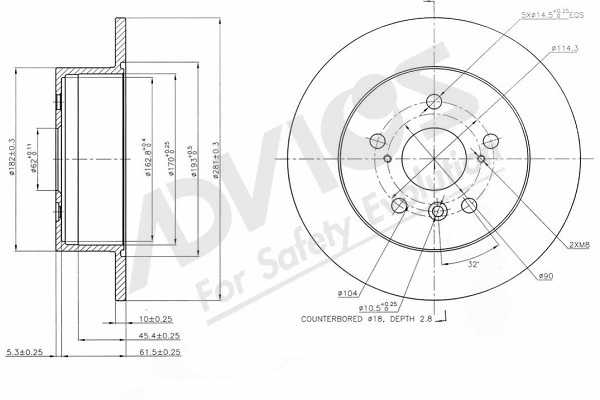 Disque de frein ADVICS-SEA A6R083