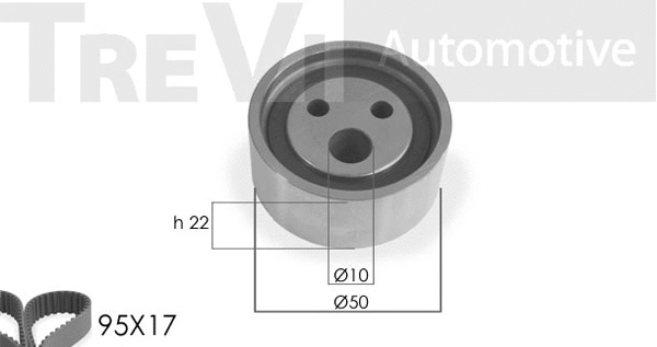 Kit de courroie crantée TREVI AUTOMOTIVE KD1002