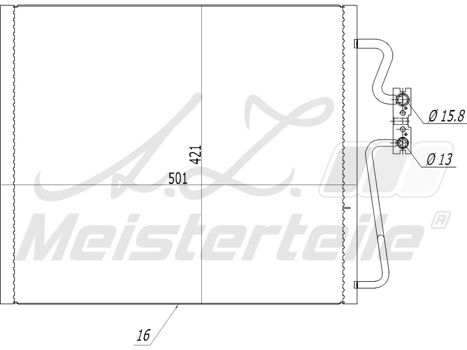 Condenseur, climatisation A.Z. Meisterteile AZMT-45-030-1069