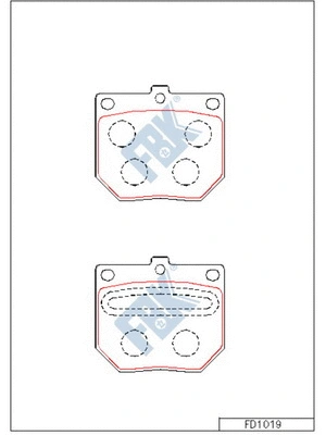 Kit de plaquettes de frein, frein à disque FBK FD1019