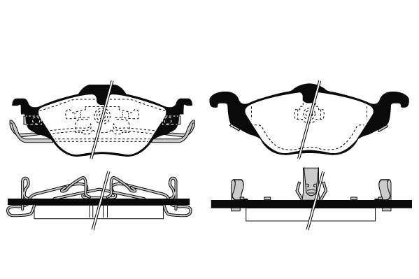 Kit de plaquettes de frein, frein à disque Technika 01227A