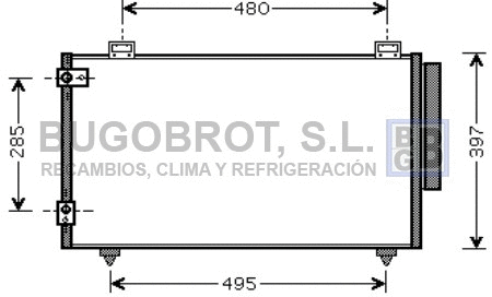 Condenseur, climatisation BUGOBROT 62-TO5286