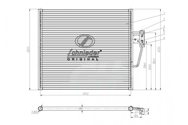 Condenseur, climatisation SCHNIEDER AUTOTECH BMS85.00025